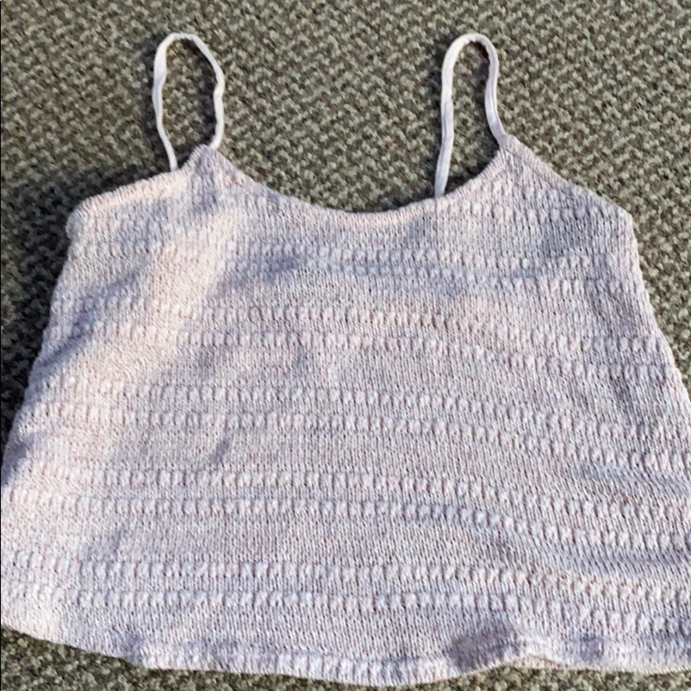 Pink cropped tank top